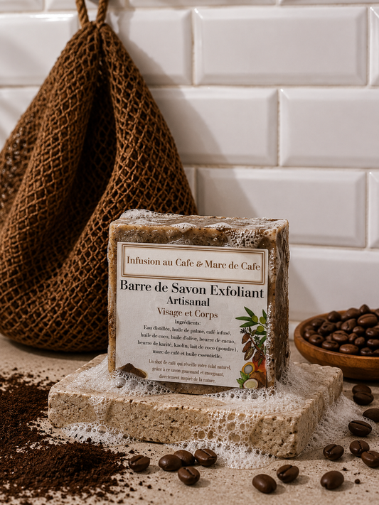 Savon exfoliant au café